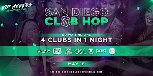 Immagine principale di 4 CLUBS IN 1 NIGHT SATURDAY MAY 18TH 