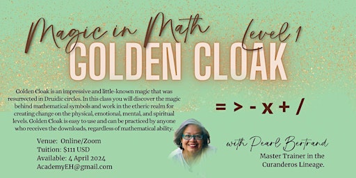Image principale de Golden Cloak 1 - Magic in Math Symbols
