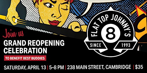 Flat Top Johnny's Grand Reopening Party to benefit Best Buddies primary image