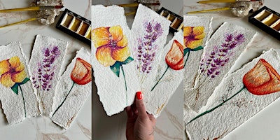 Immagine principale di Paint and Sip: Spring Watercolor Flowers Workshop 