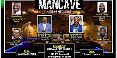 Imagem principal de MANCAVE:  ManUp on Mental Health - Men's Mental Health Summit (FREE)
