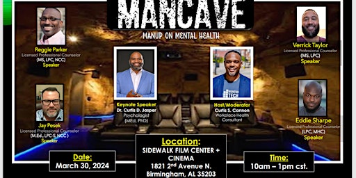 Primaire afbeelding van MANCAVE:  ManUp on Mental Health - Men's Mental Health Summit (FREE)