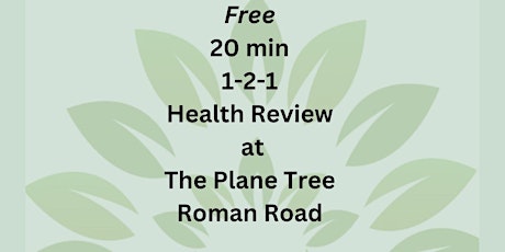 New Herbal & Nutrition Clinic @ The Plane Tree -Opening offer- Scan Code