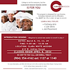 Clara White Mission Culinary Program Information Session