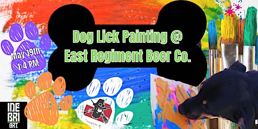 Dog "Lick Painting" At  East Regiment Beer Co.  primärbild