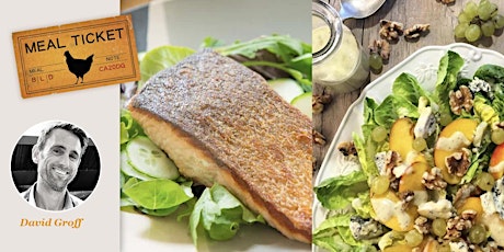 MealticketSF's Private Live Cooking Class -Salmon, Little Gem & Peach Salad