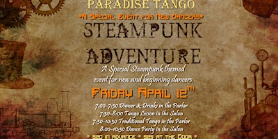 Imagen principal de Steampunk Adventure: Tango Lesson and Costume Party for New Dancers