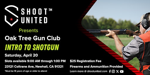 Imagen principal de Intro to Shotgun - Shoot United & Oak Tree Gun Club