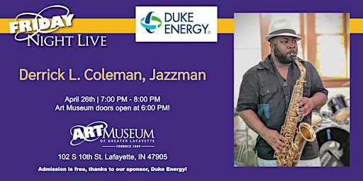 Imagem principal do evento Friday Night Live featuring Derrick L. Coleman, Jazzman