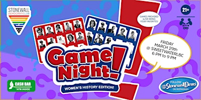 Imagem principal do evento Stonewall Game Night 3.29