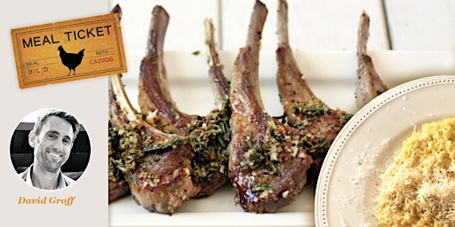 Imagem principal do evento Copy of MealticketSF's Private Live Cooking Class  - Lamb Chops and Risotto
