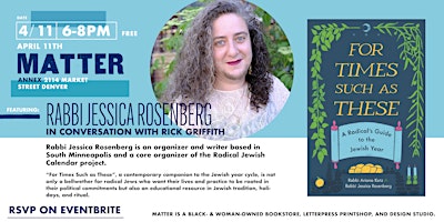 Hauptbild für Rabbi Jessica Rosenberg and Rick Griffith Talk