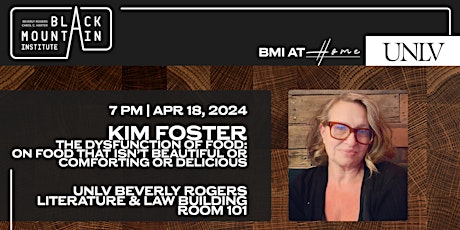 BMI at Home: University Forum Lecture with Kim Foster primary image
