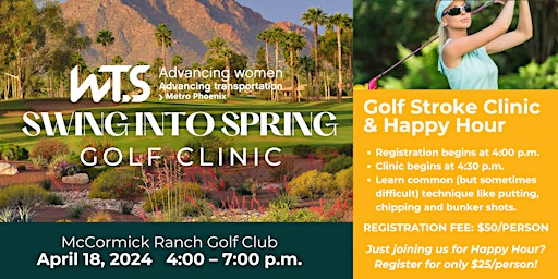 Image principale de Swing into Spring WTS Metro Phoenix Golf Clinic