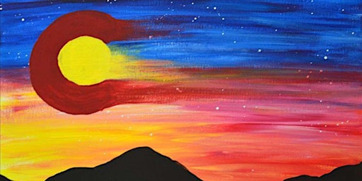 Immagine principale di A Mountainous Sunset - Paint and Sip by Classpop!™ 