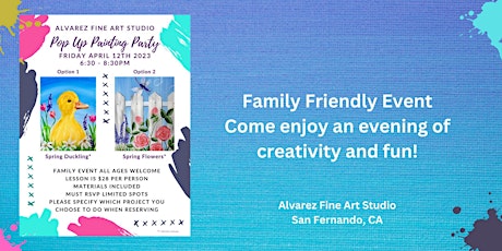 Pop Up Painting Party at Alvarez Fine Art Studio