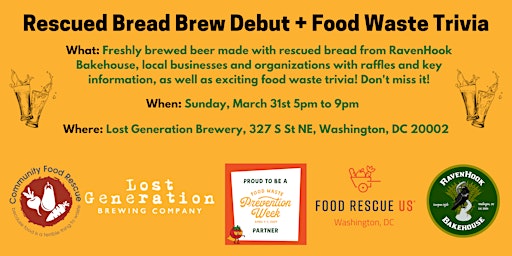 Imagen principal de Rescued Bread Brew Debut & Food Waste Trivia