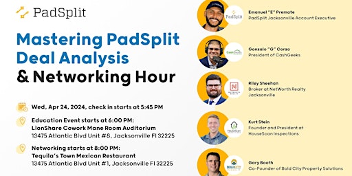 Mastering PadSplit Deal Analysis & Networking Hour primary image