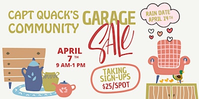 Imagem principal do evento Captain Quack's Community Garage Sale