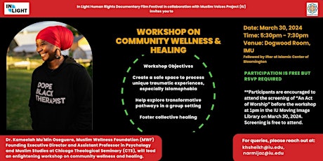 Community Wellness and Healing Workshop