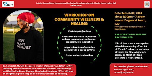 Primaire afbeelding van Community Wellness and Healing Workshop