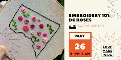 Immagine principale di Embroidery 101 - DC Roses w/Sophie Kanter 