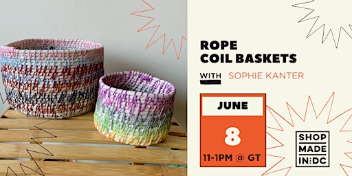 Primaire afbeelding van Rope Coil Baskets w/Sophie Kanter