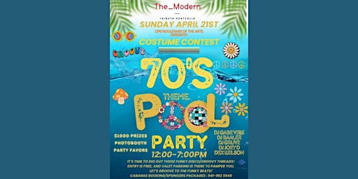 Imagen principal de 70's Pool Party At The Satasota Modern!