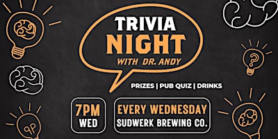 Primaire afbeelding van Sudwerk Pub Quiz  | Trivia Night @ Davis, CA
