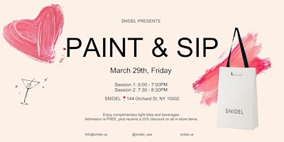 Imagem principal do evento Paint & Sip with SNIDEL