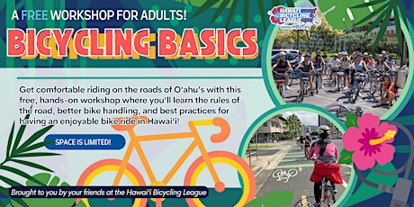 Imagen principal de Bicycling Basics (On-Bike, Free Cycling Clinic)