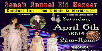 Image principale de EID BAZAAR APRIL 6TH 2024 - CONNECTICUT