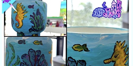 Kids Ocean Painting on Pots