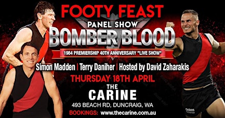 Bomber Blood 1984 Premiership 40th Anniversary "Live Show" primary image