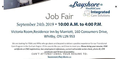PSW/RPN Job Fair for Bayshore Healthcare - Whitby primary image