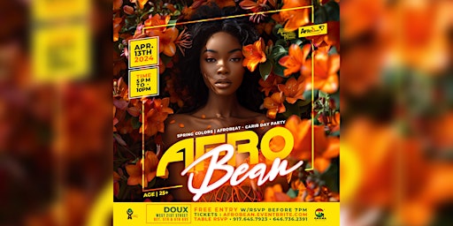 Primaire afbeelding van AfroBean | Spring Colors | AfroBeat - Carib Day Party