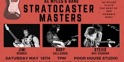 Stratocaster Masters - Stevie Ray Vaughan, Jimi Hendrix, Rory Gallagher  primärbild