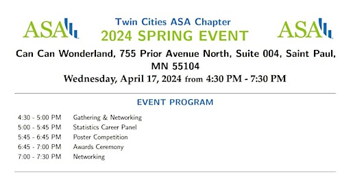 Image principale de Twin Cities ASA Chapter 2024 SPRING EVENT