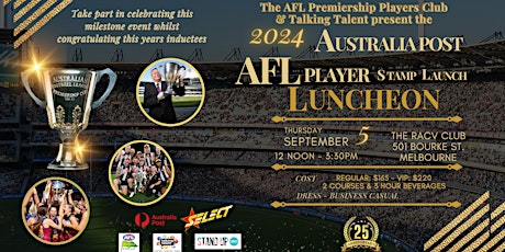 AFL Premiership Players Club Australia Post AFL Player Stamp Launch 2024