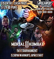 Primaire afbeelding van Mortal Kombat 1v1 Tournament Cash Prize March 29th  530pm warmups 6pm start