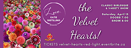 Imagem principal de Love Katie & the Velvet Hearts! Classic Burlesque Variety Spring Fling!