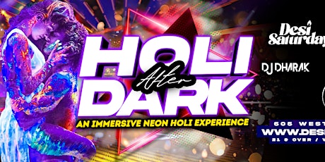 Imagen principal de HOLI AFTER DARK : Neon Glow Bollywood Night with Desi Saturdays