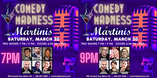 Comedy Madness TWO SHOWS! 7pm & 9pm primary image