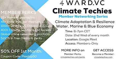 Climate Adaptation & Resilience + Water Systems & Blue Economy Networking