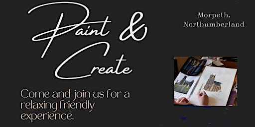Imagem principal do evento "Paint & Create"  Relaxing Wellbeing Art Workshop with a difference!