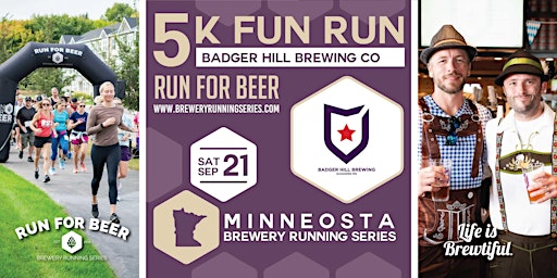 Imagen principal de 5k Beer Run x Badger Hill Brewing Co | 2024 MN Brewery Running Series
