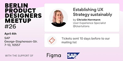 Imagen principal de BPD#26 - Establishing UX  sustainably with Christin Herrmann