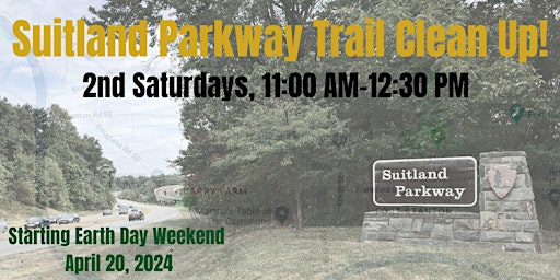 Imagem principal do evento Suitland Parkway Trail Clean Up!