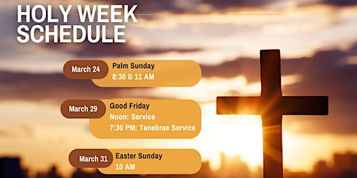 Holy Week Schedule  primärbild