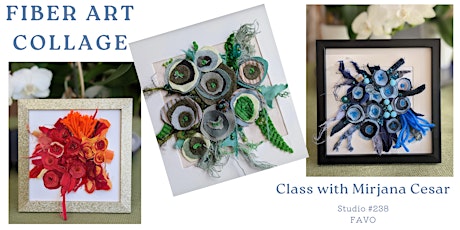 Fiber art collage workshop